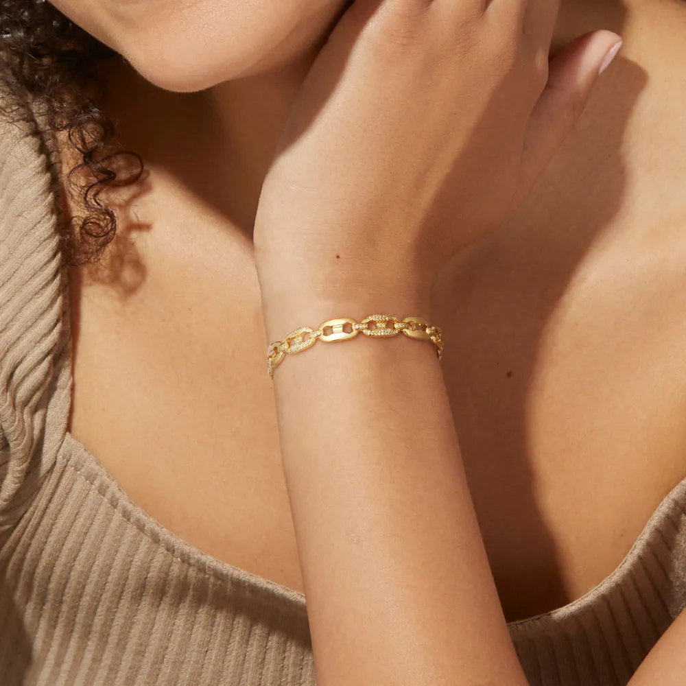 14K Gold Cuff Bangle Bracelets for Women- Hollow