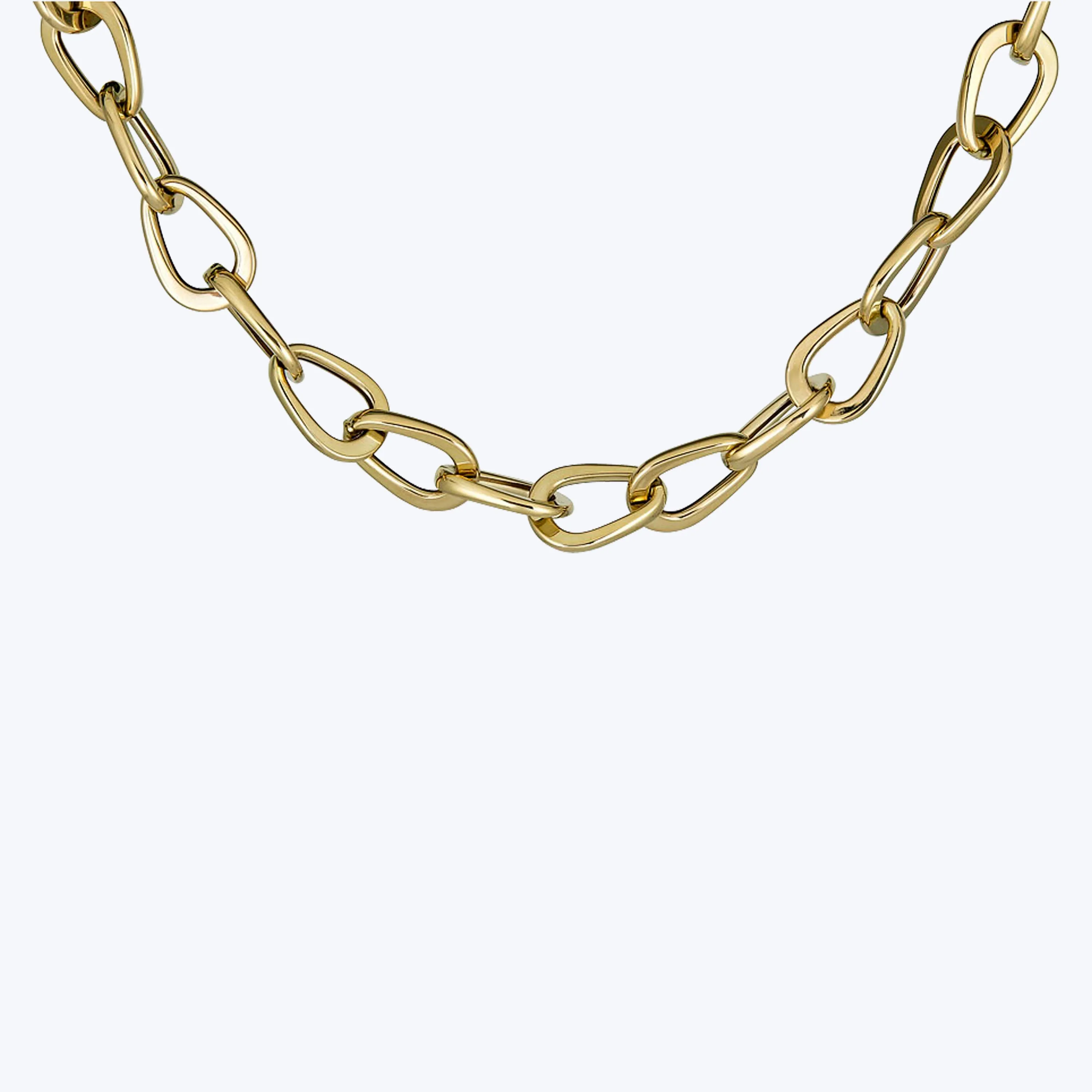 14K Yellow Gold Modern Link Necklace