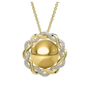 14kt Gold Vermeil White Sapphire Celtic Necklace