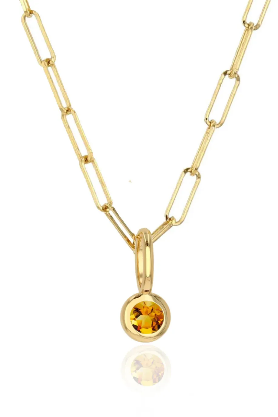 14KY Mini Citrine Charm