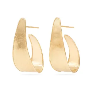 18K Lunaria Small Hoop Earrings - OB1760 Y