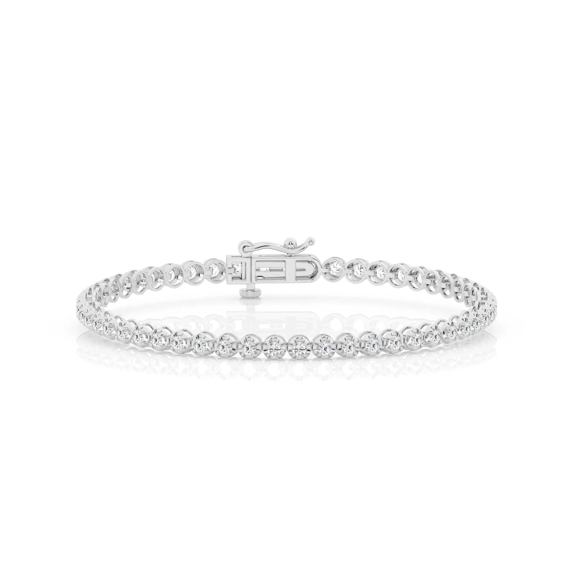 2.00 cttw Tennis Bracelet with Round Lab Diamond by Mercury Rings