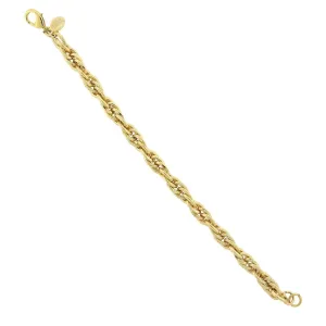 2028 Jewelry Gold Big Link Knurled Curb Bracelet