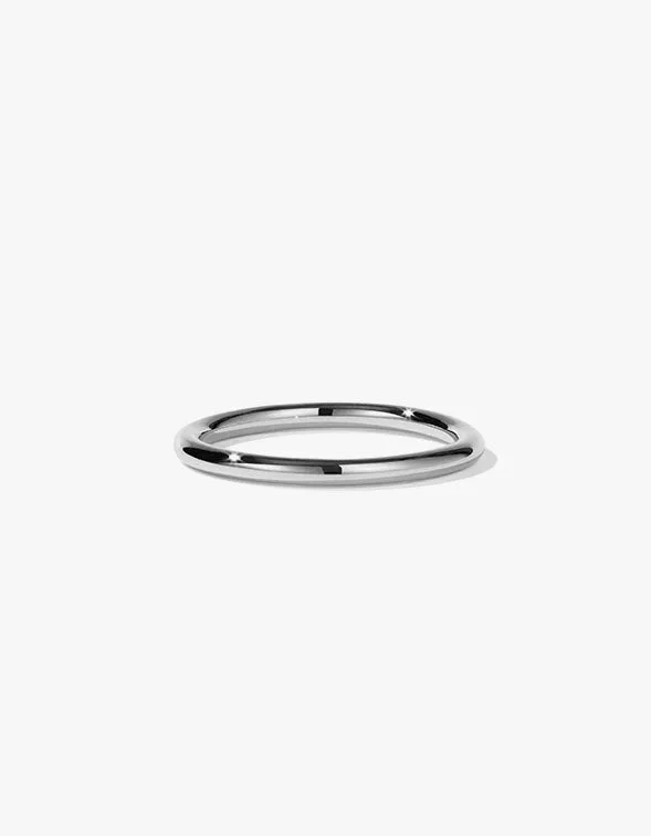 2mm Halo Band - Sterling Silver