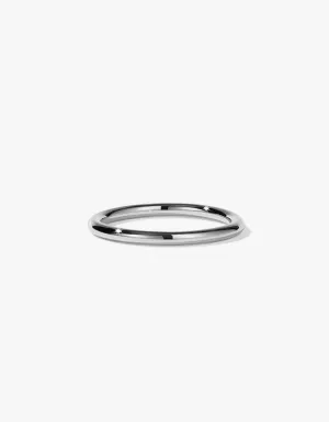 2mm Halo Band - Sterling Silver