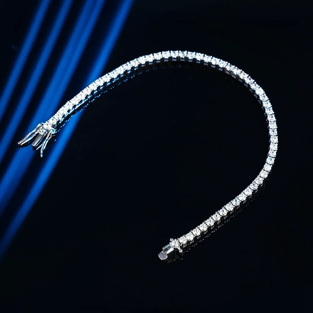 3CT TCW Round Diamond Tennis Bracelet