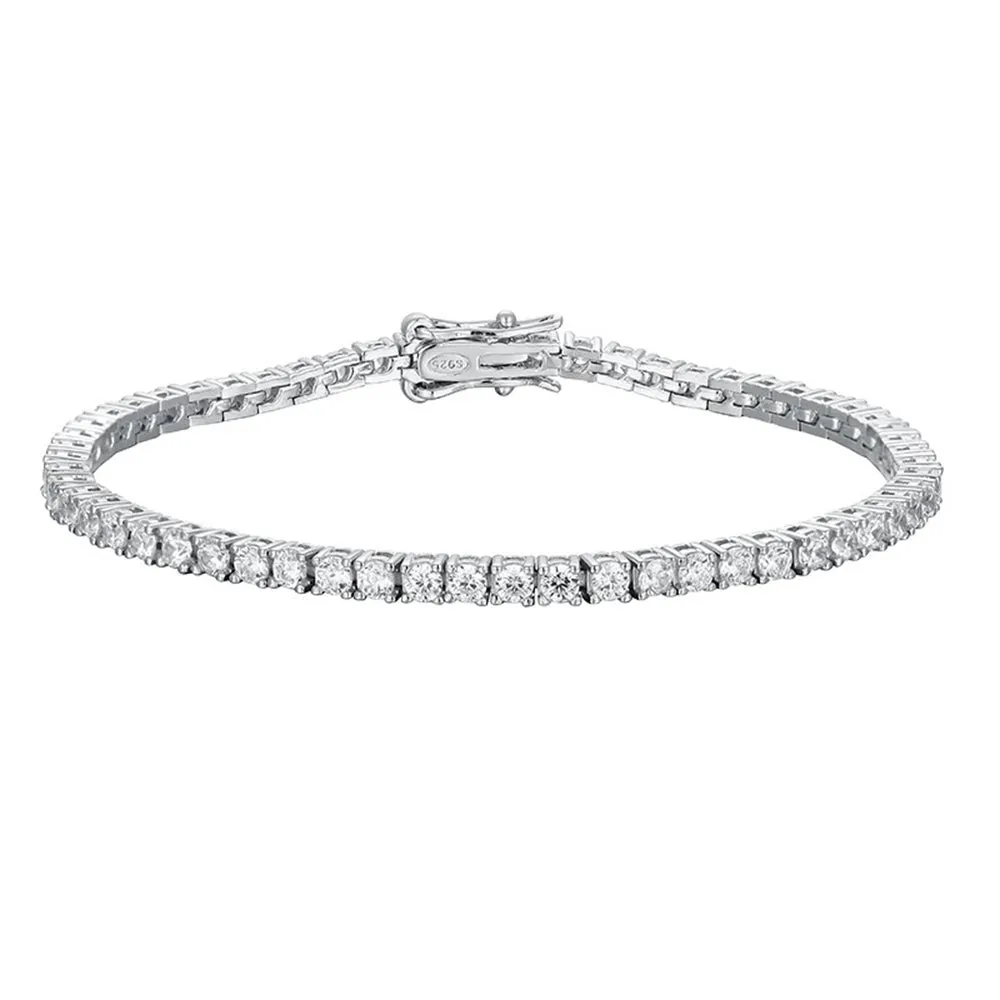 3CT TCW Round Diamond Tennis Bracelet