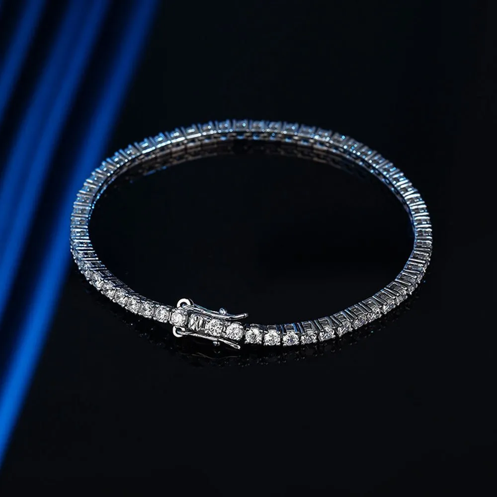 3CT TCW Round Diamond Tennis Bracelet