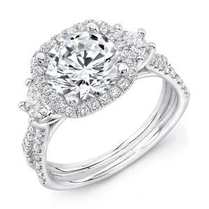 .80ctw Round Halo Engagement Ring