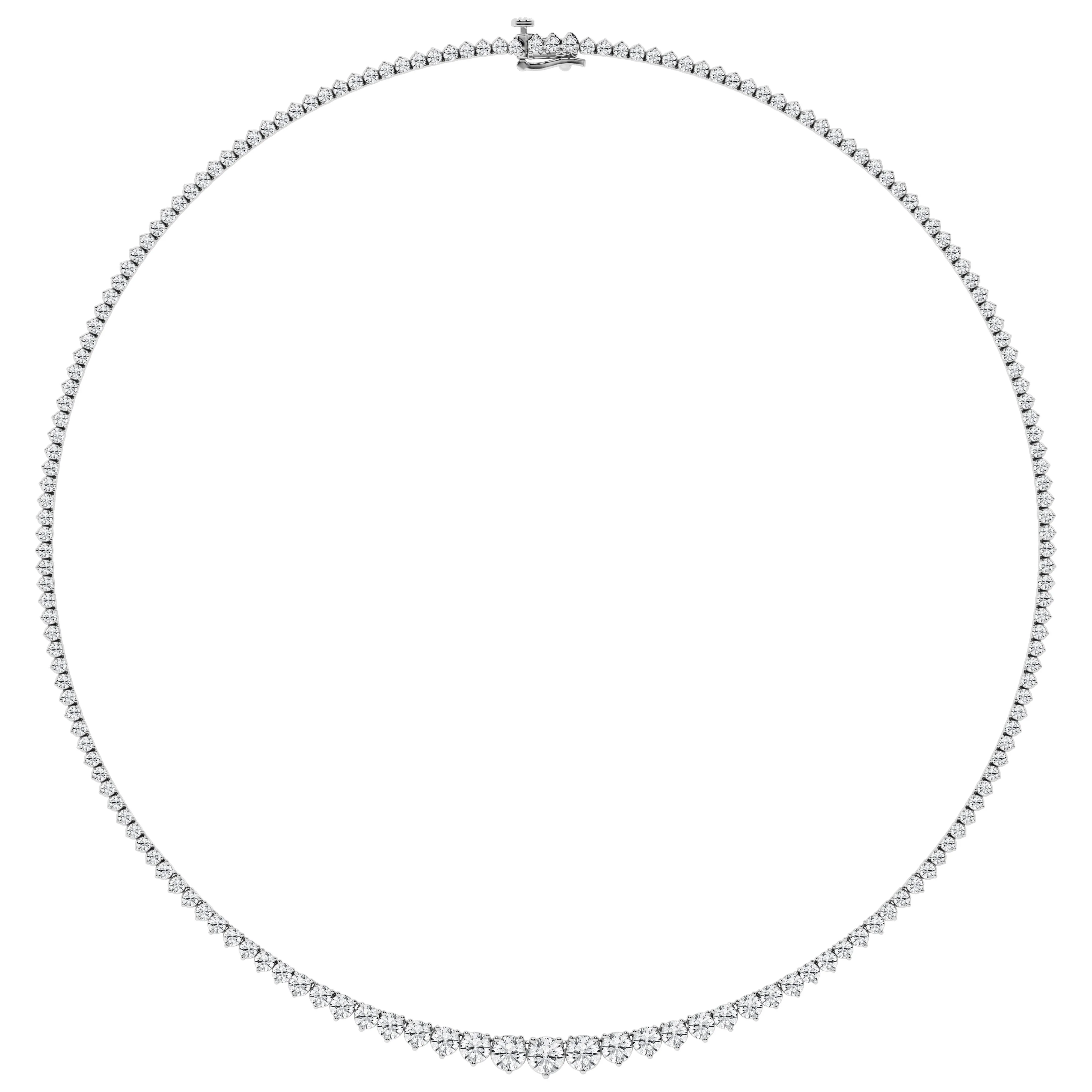 9.60 cttw Rivera Necklace with Round Lab Diamond by Mercury Rings