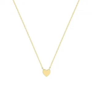 9ct Yellow Gold Minimalist Centred Heart Necklet NK395