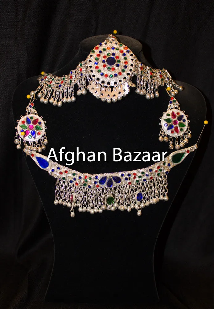 Afghan Colorful Jewelery 4 Piece Set