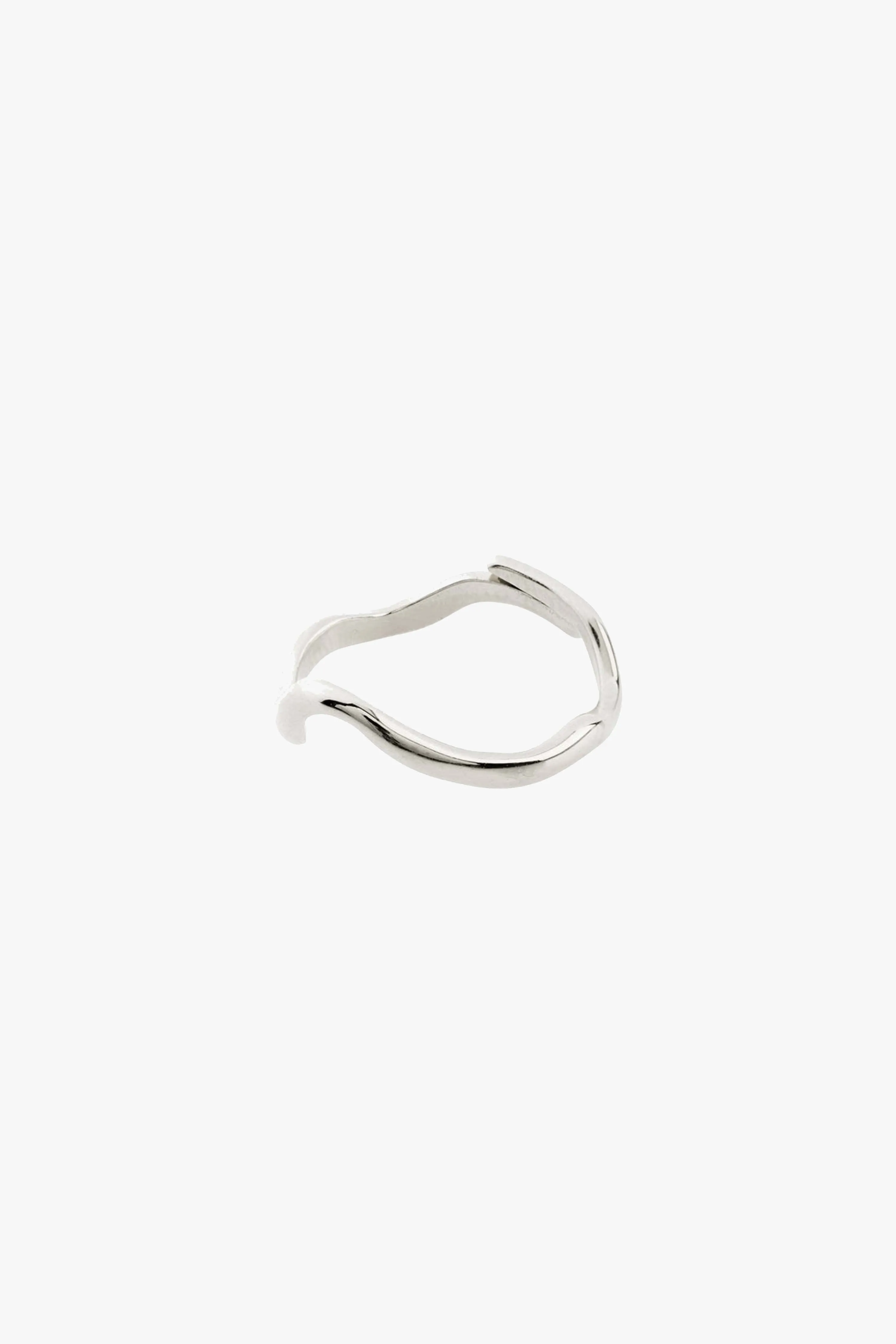 Alberte Organic Shape Adjustable Ring Silver