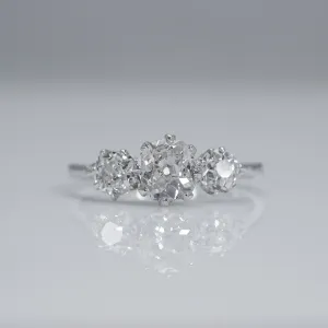 Art Deco Diamond Three Stone Ring