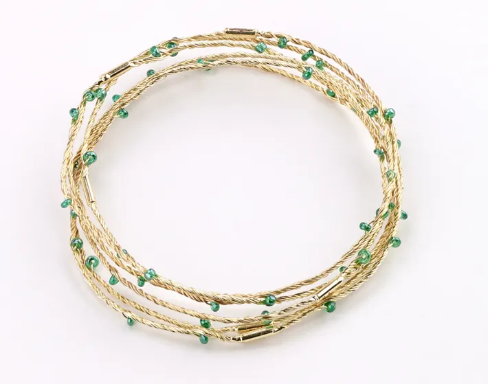 Beaded Wire Bangle Sets