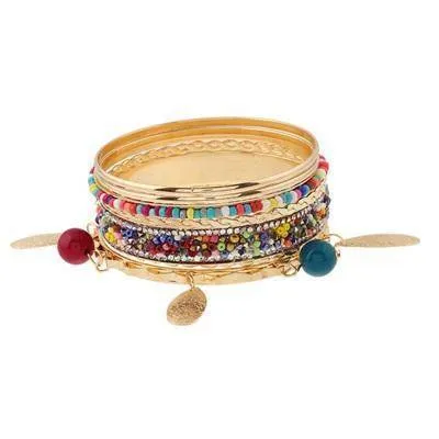 Boho charms tribal ethnic bangle tassel bracelet & bangles