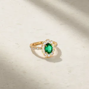 Bubbly Jubilee Emerald and Diamond Ring