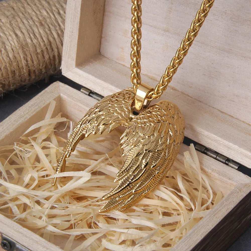 Classic Angel Wing Viking Necklace