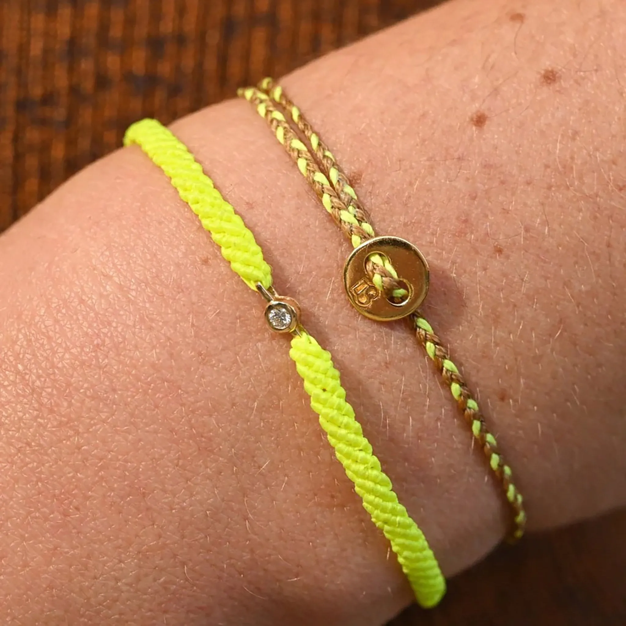 Classic Diamond Bracelet in Neon Yellow