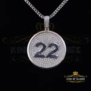 Create Custom Design in Cubic Zirconia Silver White 1.50 Round #22 Lucky Charm Pendant