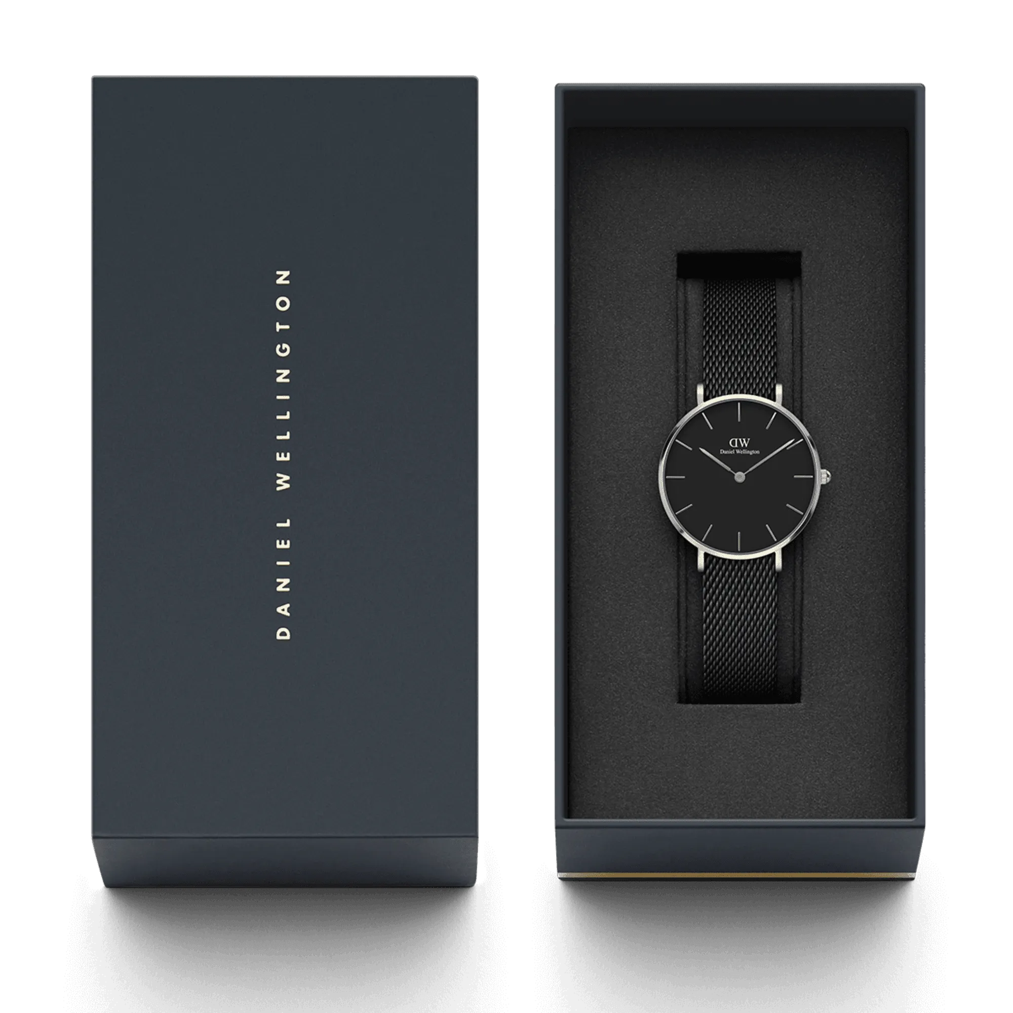 Daniel Wellington Petite 32 Ashfield Silver & Black Watch