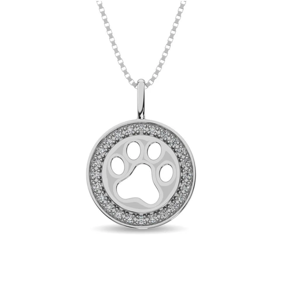 Diamond 1/10 ct tw Fashion Pendant in Sterling Silver