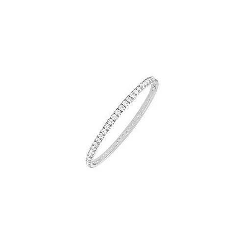 Diamond Eternity Bangle : 14K White Gold 2.00 CT Diamonds