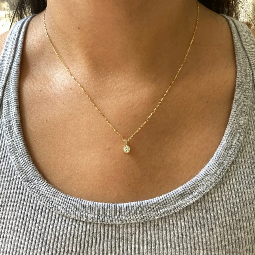 Diamond Milgrain Necklace