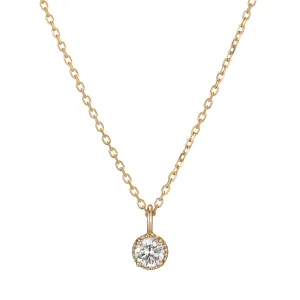 Diamond Milgrain Necklace