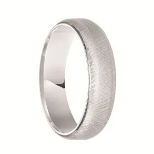 EATON Beveled White Tungsten Ring with Florentine Finish by Triton Rings - 6 mm