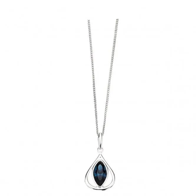 Elements Silver Montana Crystal Teardrop Pendant P3397LZ364N724