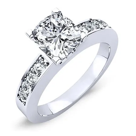 Eliza - GIA Natural Cushion Diamond Engagement Ring