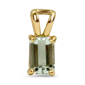 Estate 14k Yellow Gold Aquamarine Pendant