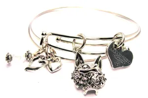 Fox Head Expandable Bangle Bracelet Set