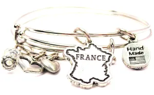 France Expandable Bangle Bracelet Set