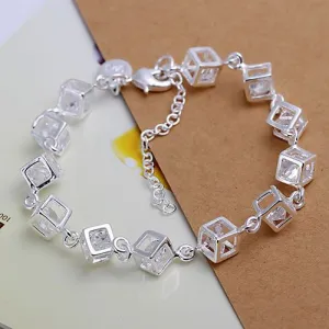 Free shipping silver plated jewelry bracelet fine fashion bracelet top quality wholesale and retail SMTH241