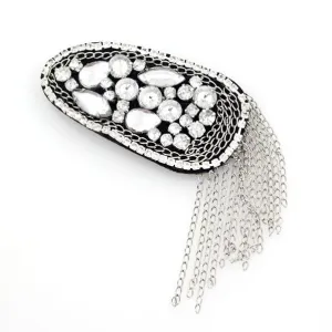 Fringed Epaulet with Acrylic Rhinestones