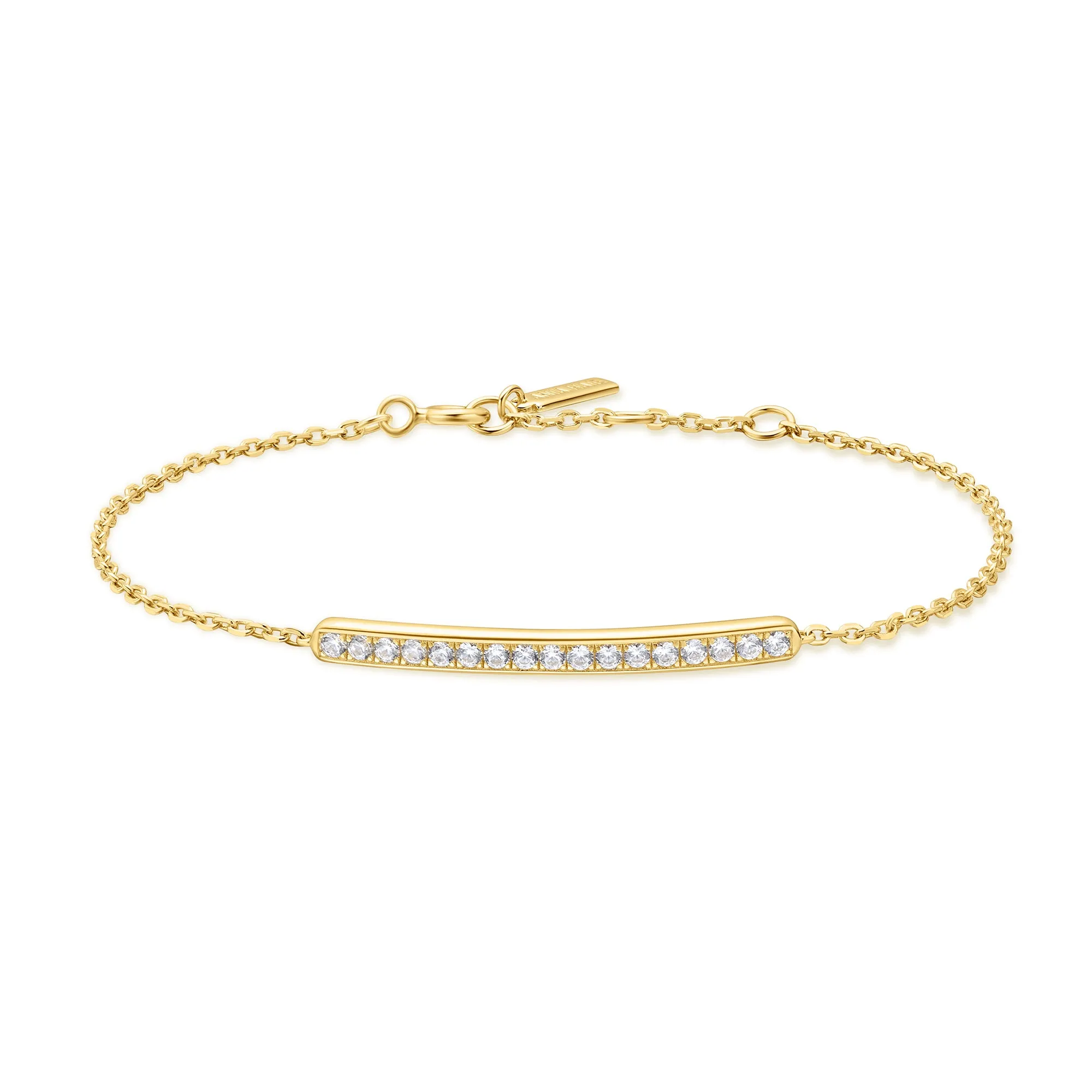 Gold Pavé Bar Bracelet