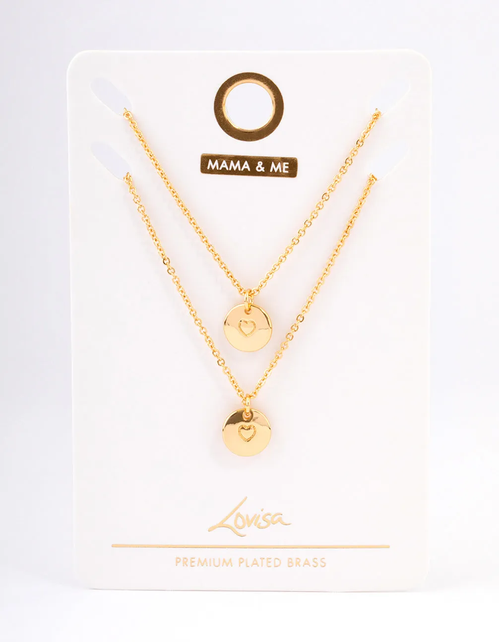 Gold Plated Heart Disc Necklace Pack