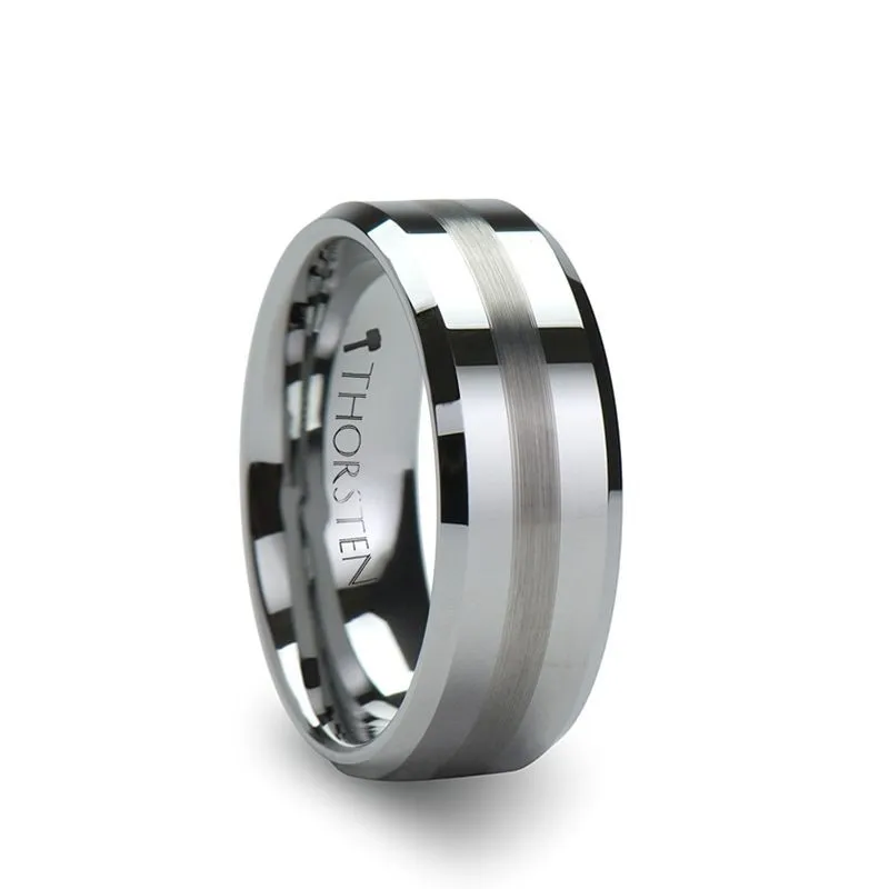 GRENOBLE | Tungsten Ring Brushed Stripe