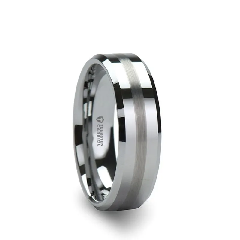 GRENOBLE | Tungsten Ring Brushed Stripe