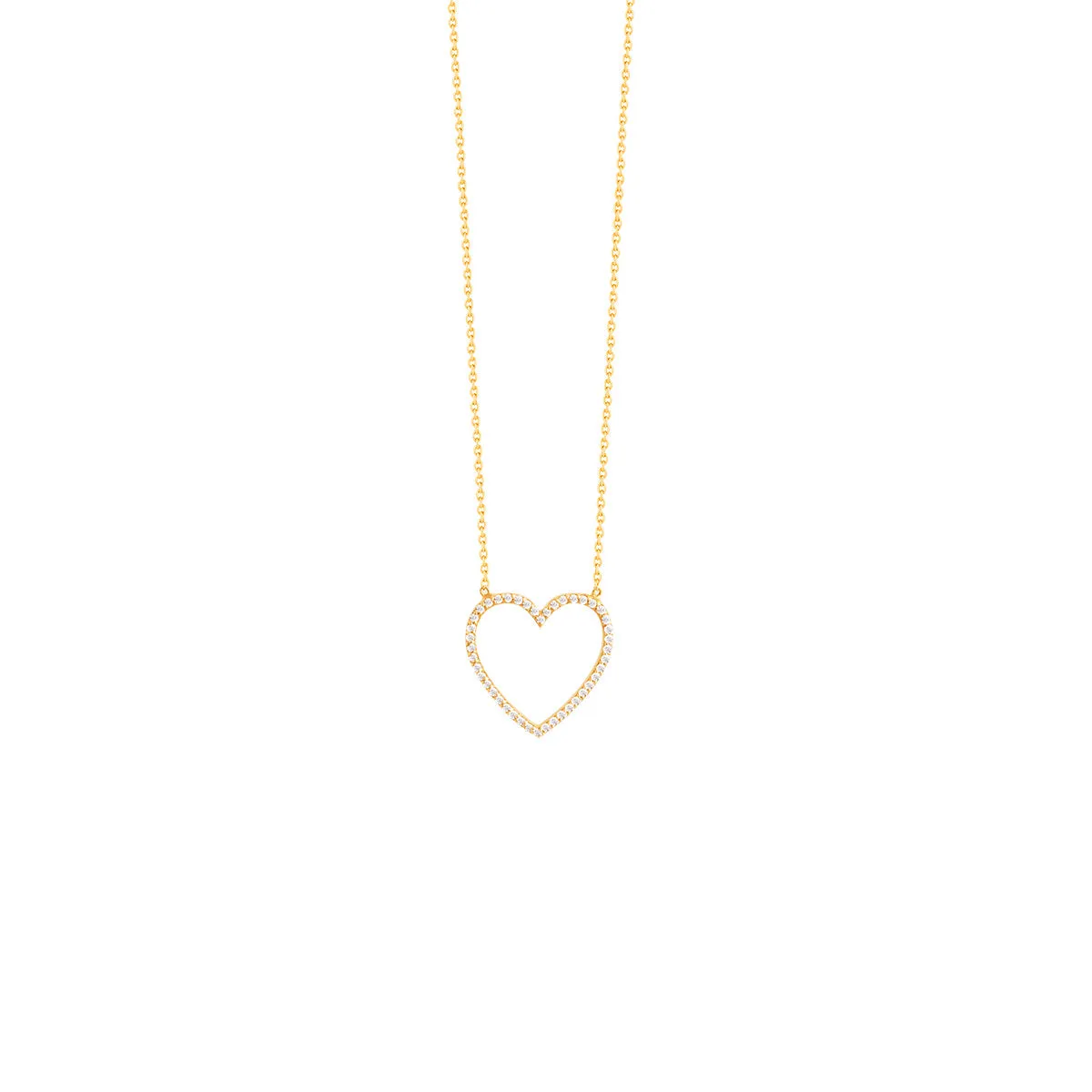 Jeweled Heart Chain Necklace