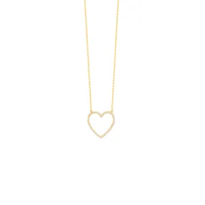 Jeweled Heart Chain Necklace