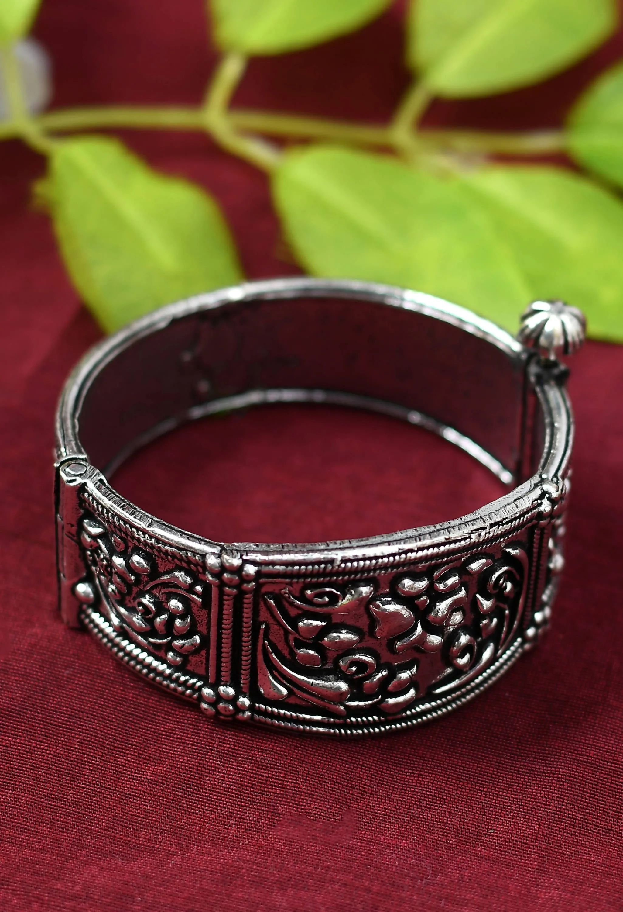 Johar Kamal German Silver Kada Design Bracelet Jkbracelet_010