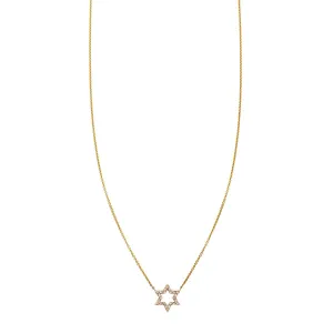 Large Diamond Star of David Necklace