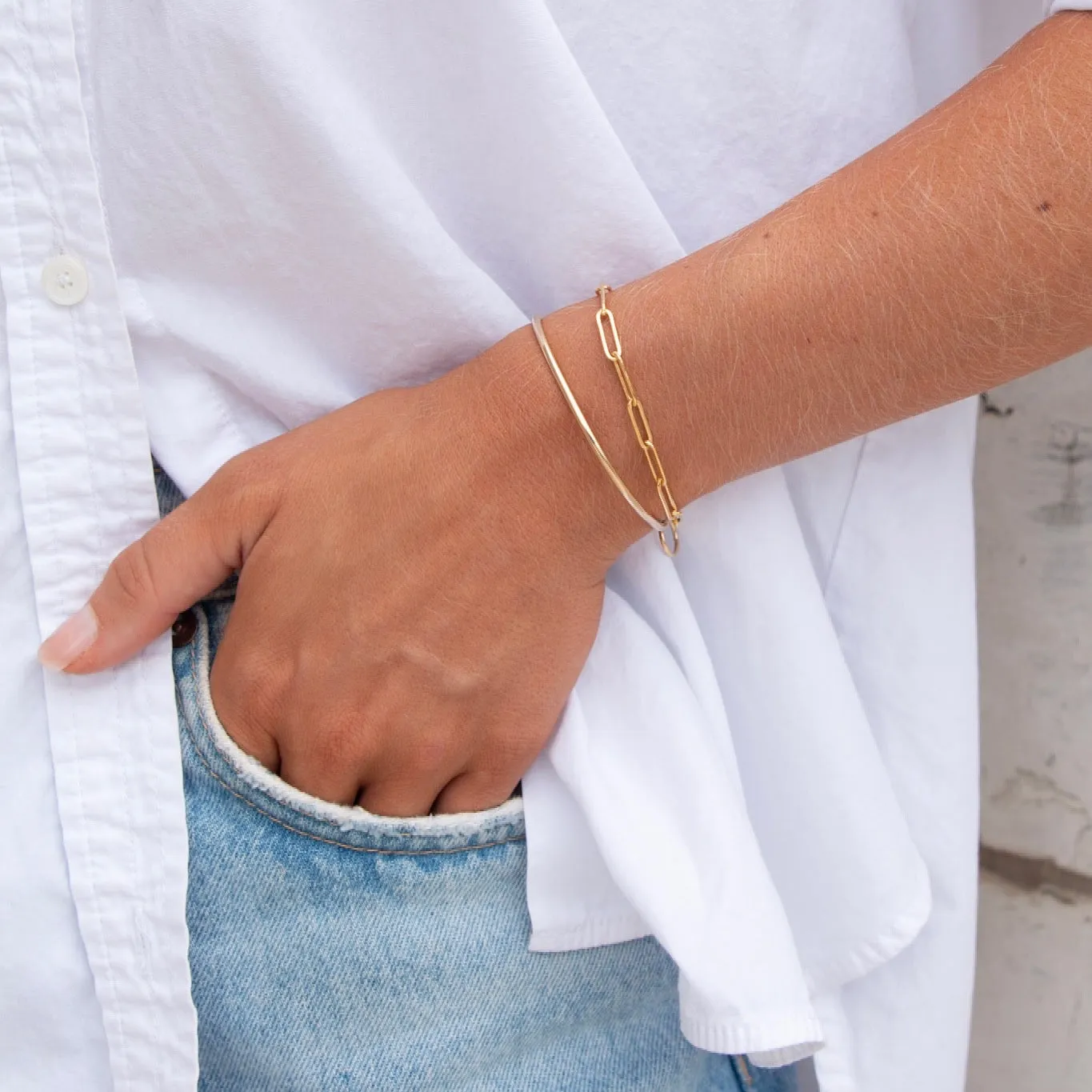 LARGE GOLDEN LINK BRACELET