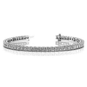 Leila 18k White Gold Plated Cubic Zirconia Tennis Bracelet