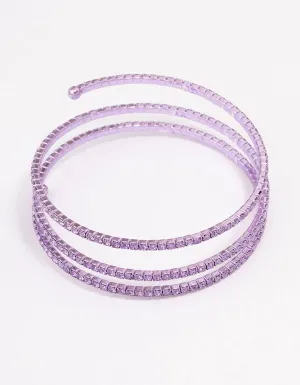 Lilac Cup Chain Wrapped Wrist Cuff