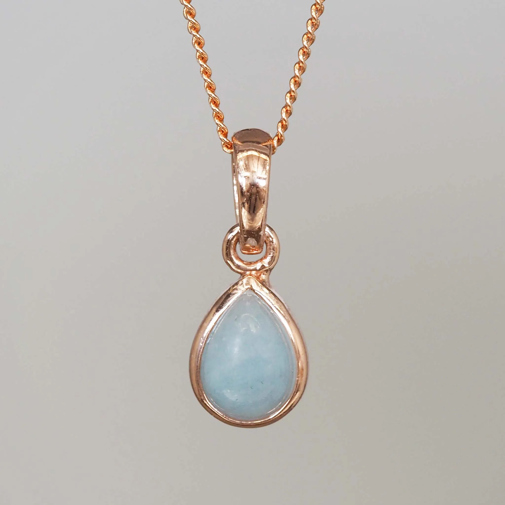 March Birthstone Necklace - Aquamarine