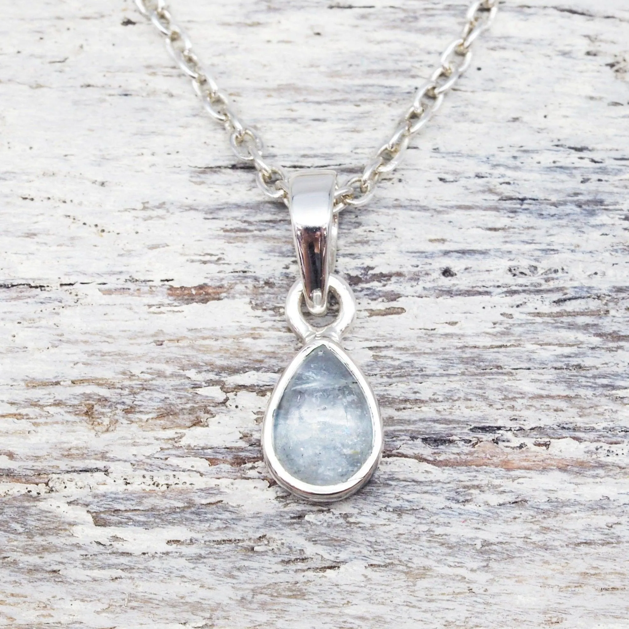 March Birthstone Necklace - Aquamarine